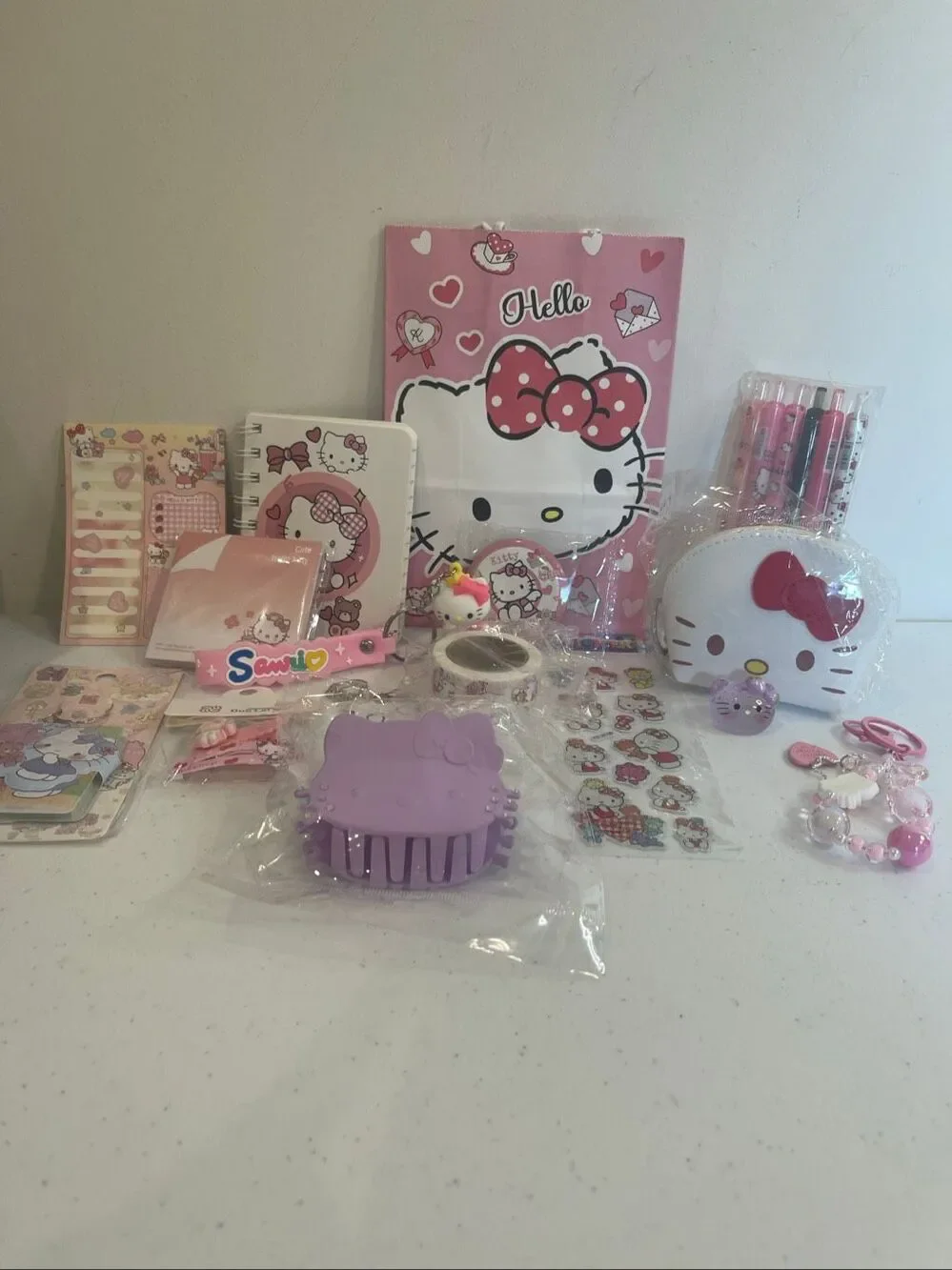 Hello Kitty Gift Bag with lots of stuff bundle lot
